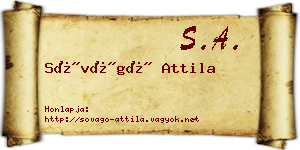 Sóvágó Attila névjegykártya